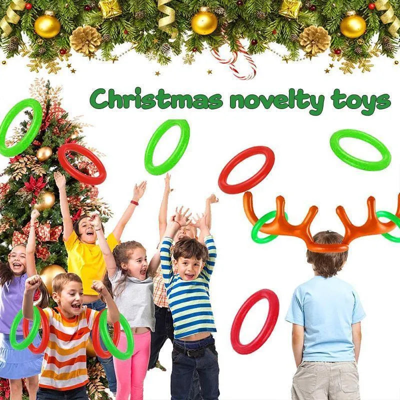 🎄Weihnachtsaktion t - Weihnachts-Rentier-Geweih-Ringwurfspiel