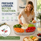 ❄️ 15-Inch Refrigerated Party Serving Tray with Lid