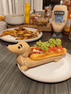 Funny Dachshund Hot Dog Serving Tray – Cute Sausage Dog Snack Holder
