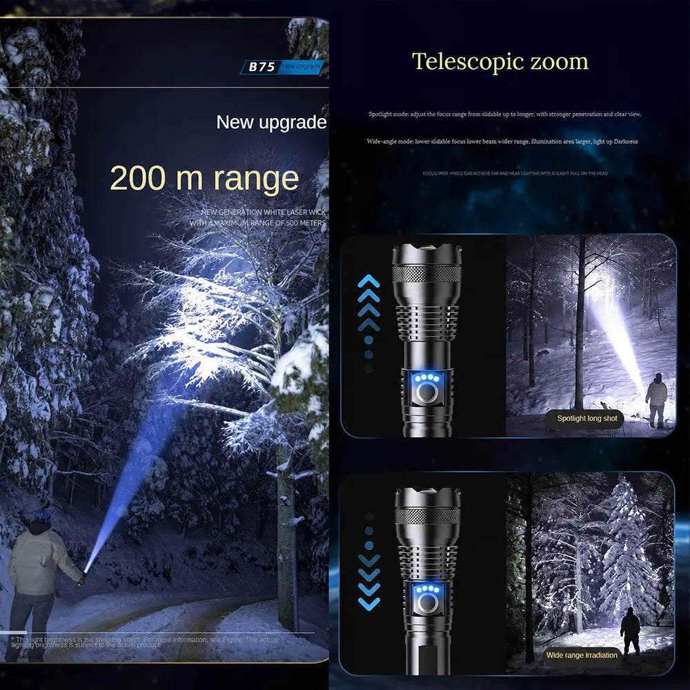 ✨Rechargeable LED Flashlight - High Lumen, Waterproof, Ultra Bright Flashlight for Emergencies