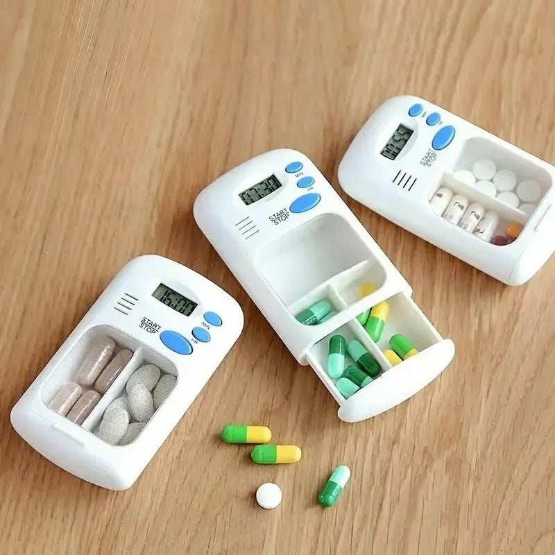 Portable LED Pill Storage Box with Alarm – Smart, Compact & Travel-Ready