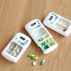 Portable LED Pill Storage Box with Alarm – Smart, Compact & Travel-Ready