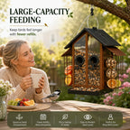 🐦 Outdoor Bird Feeder with Dual Suet Cages