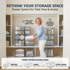 🧺 Medium / Large / Extra-Large Transparent Stackable Storage Drawers