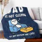 🛋️ Dad's "Not Sleeping" Blanket — Funny, Cozy, & Heartwarming Gift 🎁