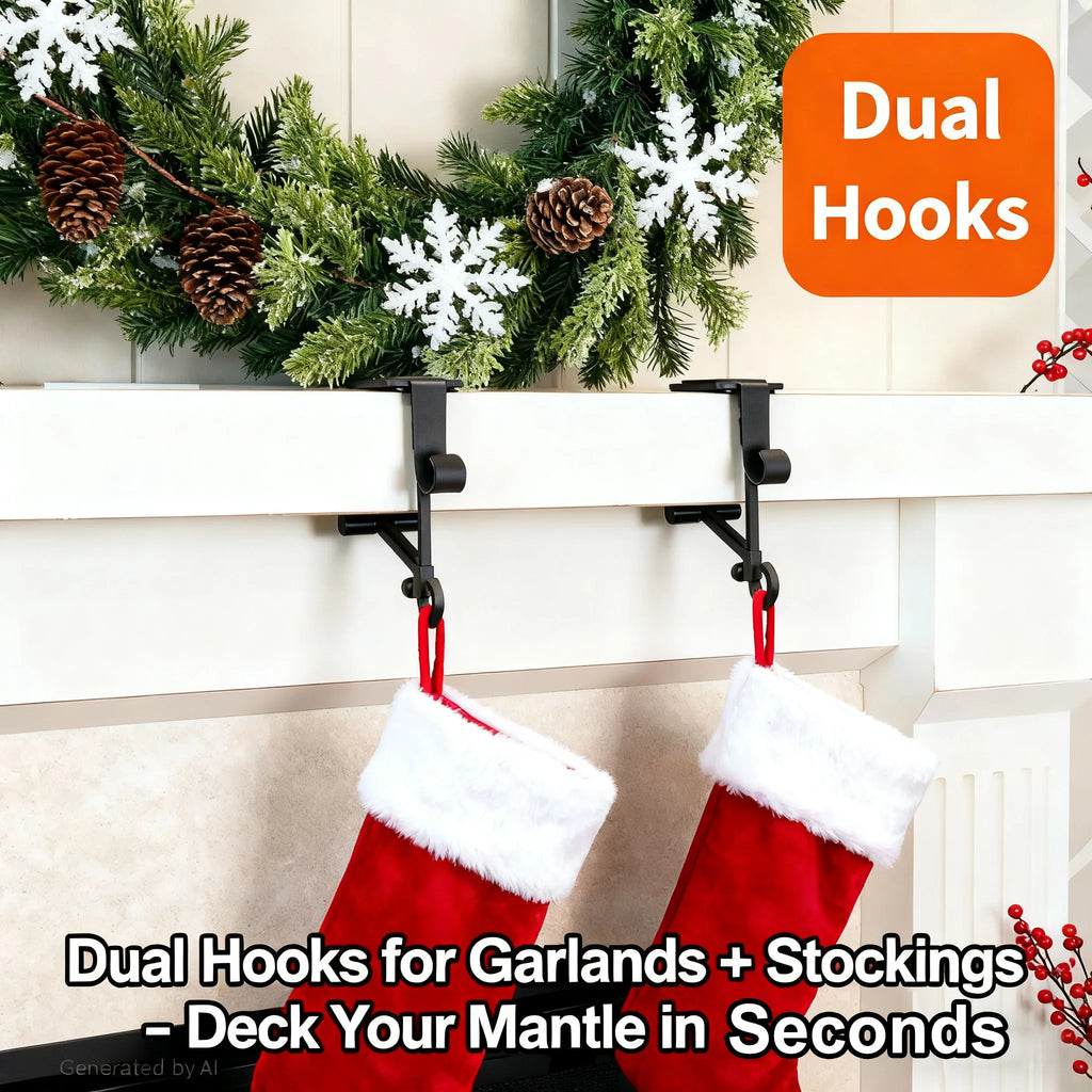 🛒Fireplace Stocking and Garland Hanger