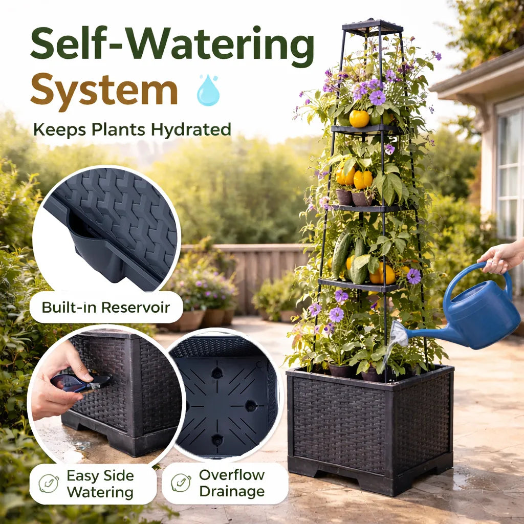 🌿Vertical Self-Watering Planter
