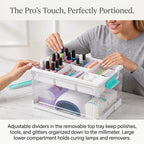 🎨 Transparent Craft Storage Organizer Box with Removable Tray & Dividers