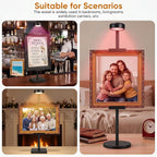 Adjustable Lighted Tabletop Picture Frame Display Stand