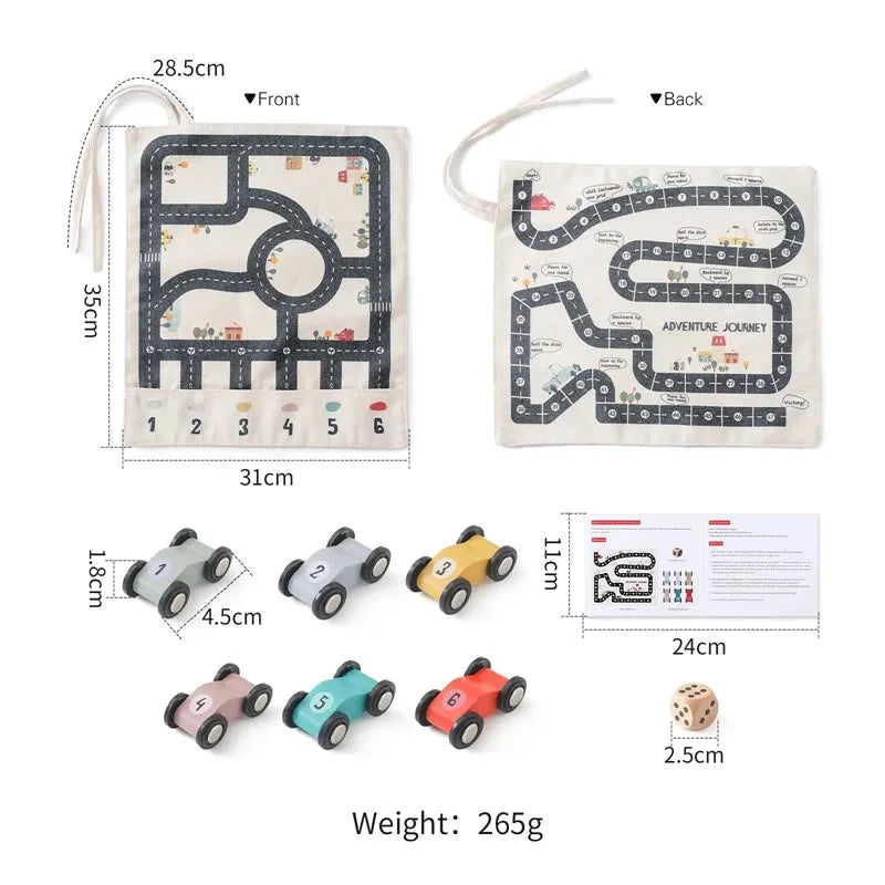 Wooden Cars & Road Map Game 🛒BUY 2 FREE SHIPPING