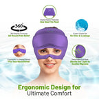 Multifunctional Gel Head & Eye Therapy Mask – Hot & Cold Relief for Migraines, Puffy Eyes, Sinus Pressure & Stress