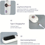 ✨ Wireless LCD Rechargeable Hair Straightener Brush