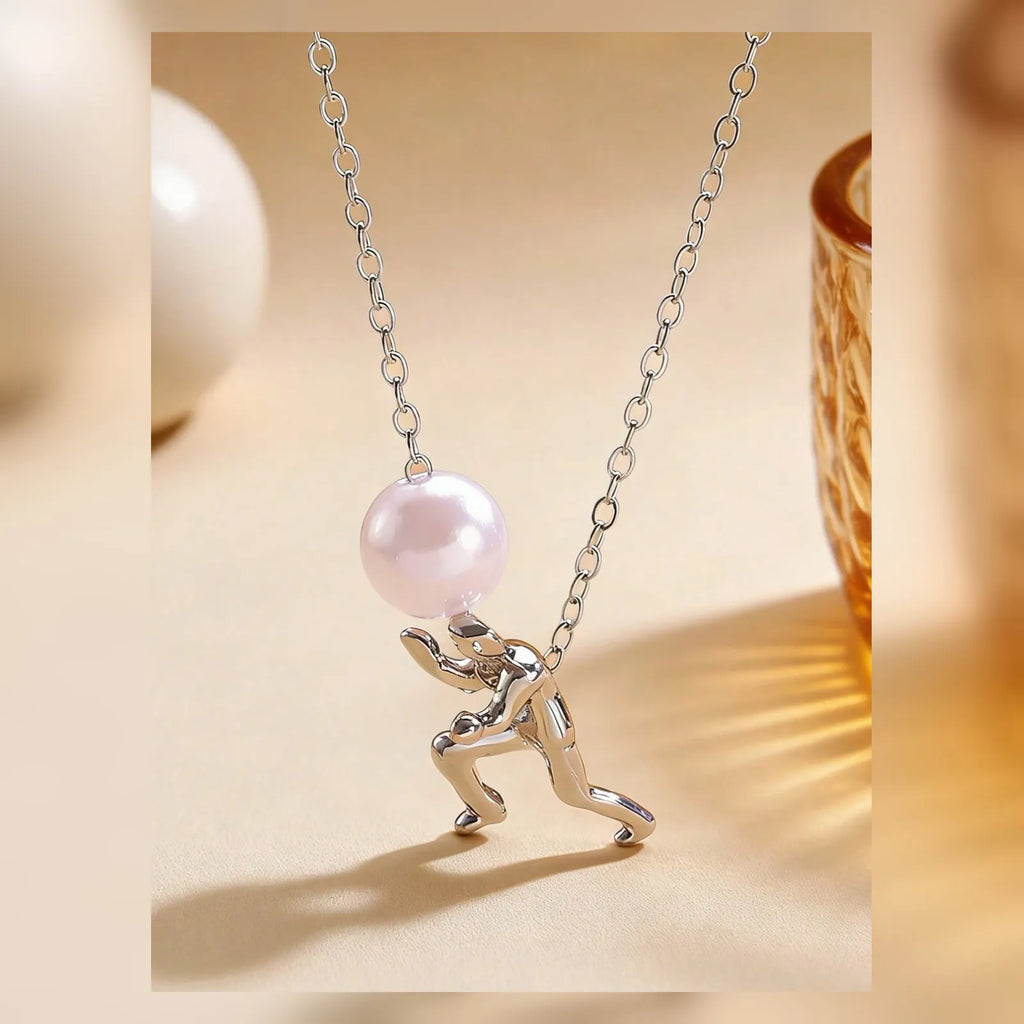 Keep Going Pearl Pendant Necklace