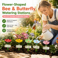 🌼Flower-Shaped Bee & Butterfly Watering Stations – Set of 5 Garden Pollinator Cups