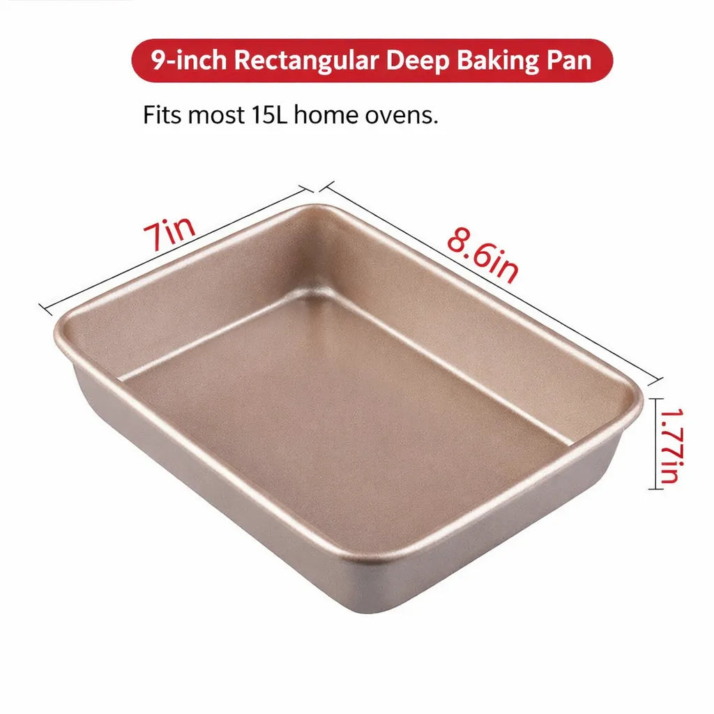 Nonstick Baking Pans Set - 9-inch, 13-inch, 15-inch – Perfect for Meats, Bread, and Cakes 🍰