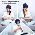 Multifunctional Gel Head & Eye Therapy Mask – Hot & Cold Relief for Migraines, Puffy Eyes, Sinus Pressure & Stress