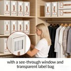 🛏️ Foldable bedding storage box - with a see-through window and transparent label bag