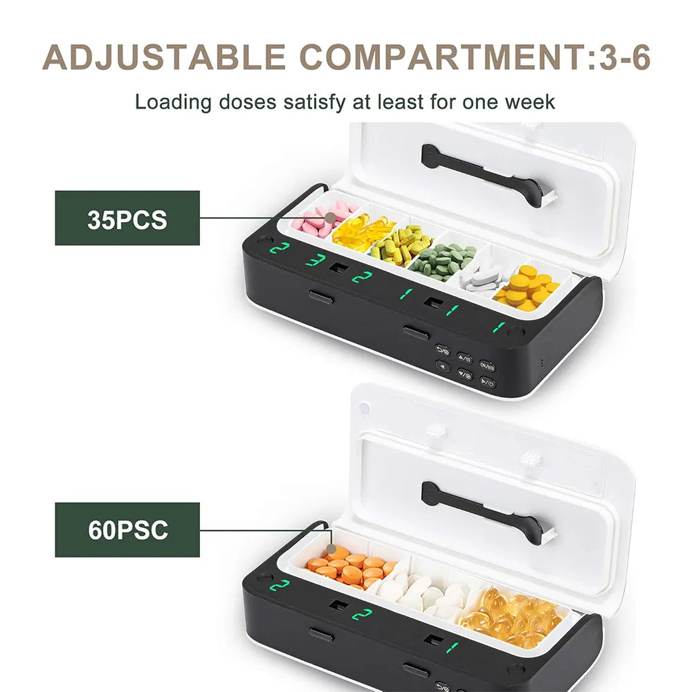 💊 Smart Electronic Pill Organizer with Alarm & LED Display