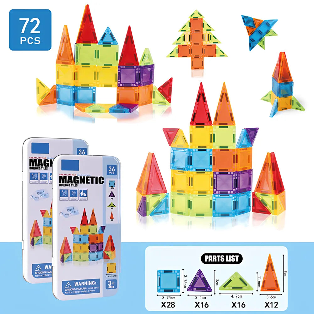 🧲 Magnetic Tiles Mini Set for Kids
