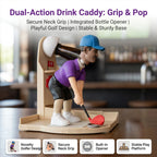 Fridge-Mounted Golf Bottle Opener with Cap Catcher