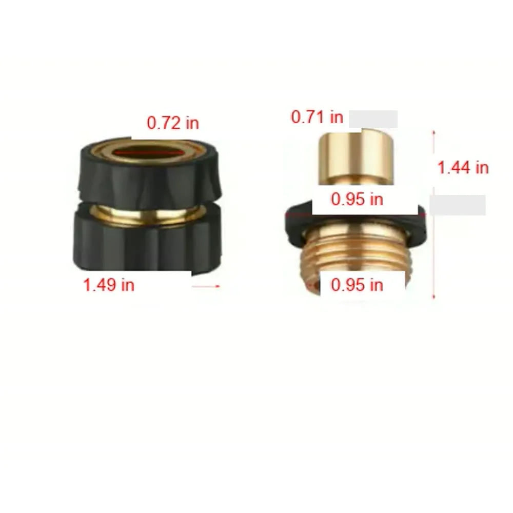 Leak-Resistant Garden Hose Quick Connector Set