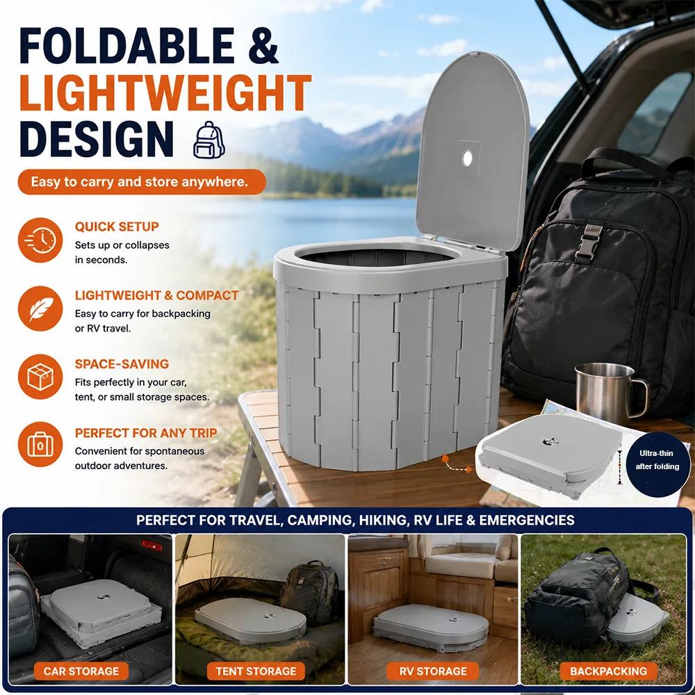 🚽 Portable Folding Camping Toilet – Comfortable & Convenient for Travel