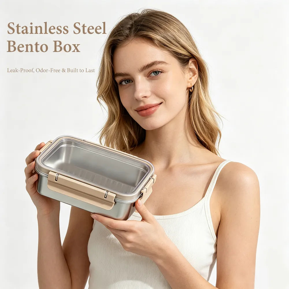 🍱Stainless Steel Leak-Proof Food Storage Container with Lid-2 Pcs