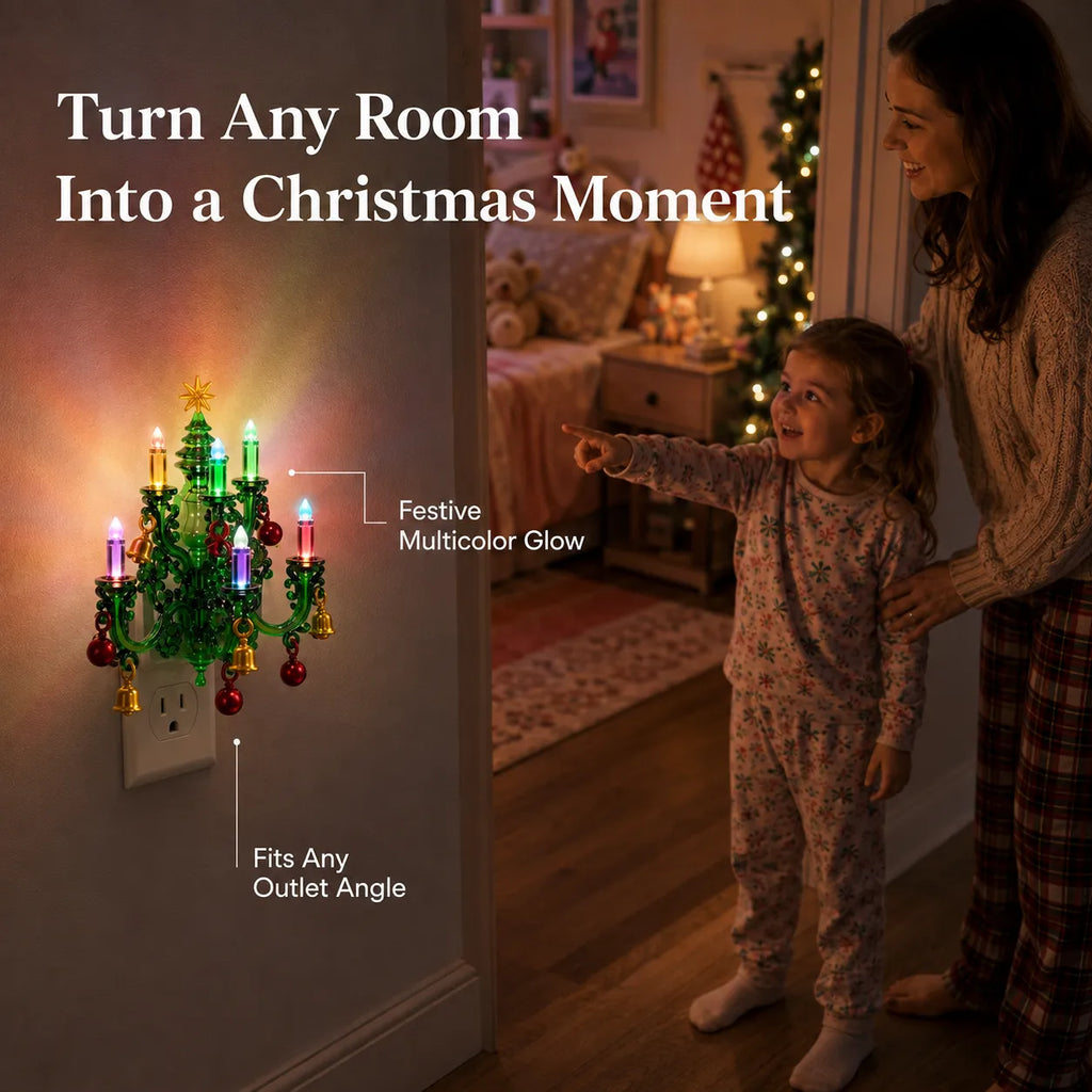 Vintage Christmas Tree Chandelier Night Light