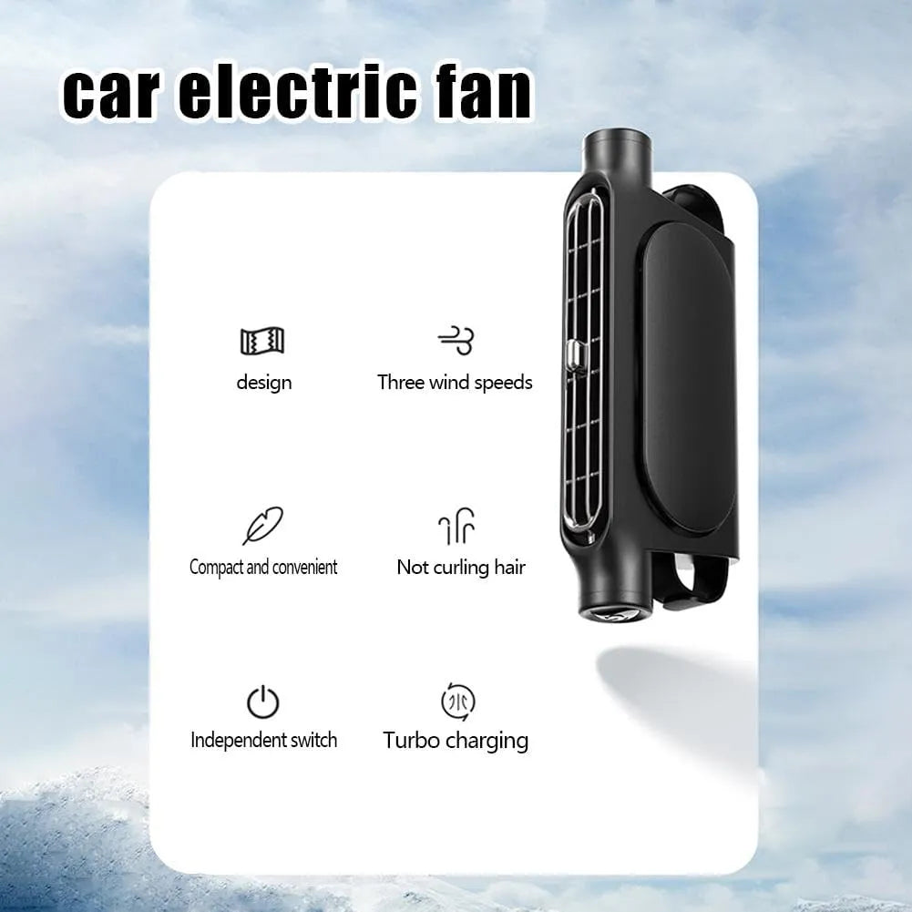 Headrest-Mounted USB Car Cooling Fan
