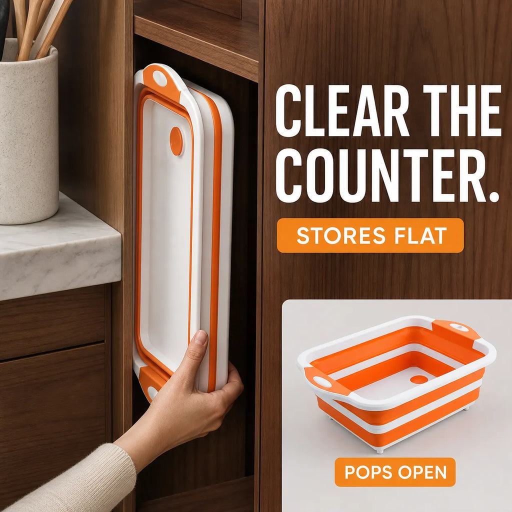 3-in-1 Collapsible Cutting Board & Prep Station