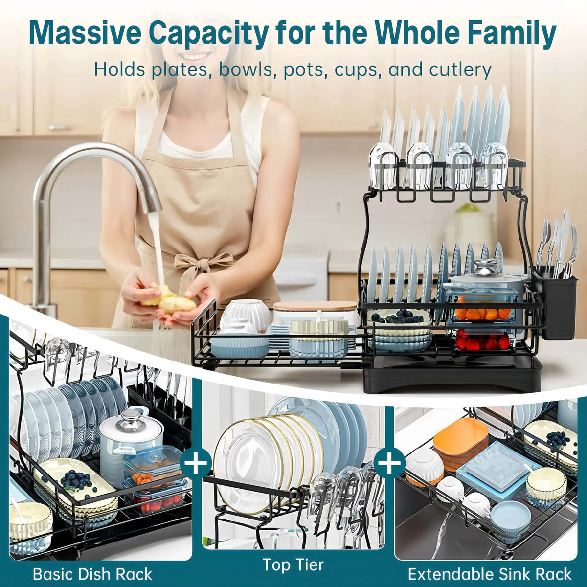 Dish Drying Rack Ends Counter Clutter Fast ✨