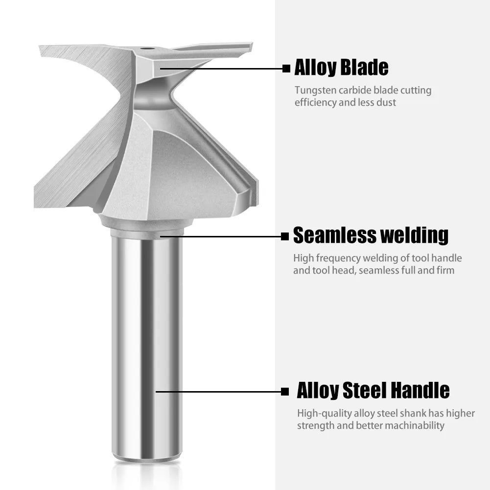 R18/R30/R50 Woodworking Arc Integrated Slotting Trimming Machine Milling Tool