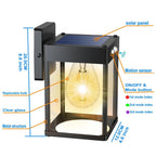 Solar-Powered Outdoor Wall Light with Motion Sensor