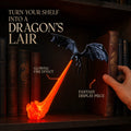 Dragon Flame Book Nook Light – 3D Flying Dragon Bookshelf Decor