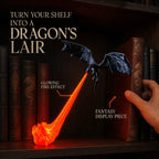 Dragon Flame Book Nook Light – 3D Flying Dragon Bookshelf Decor