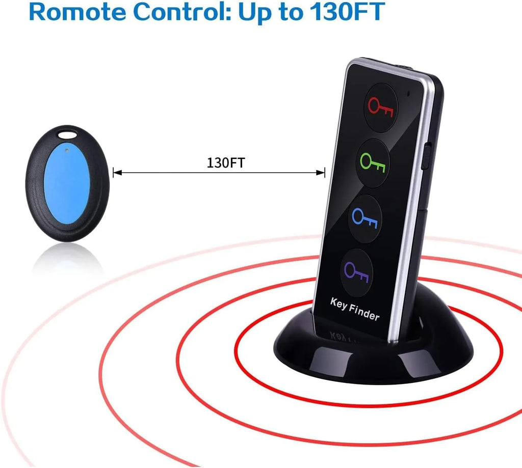 🔑 Wireless Key Finder with Sound & Light – 1 Transmitter + 4 Receivers