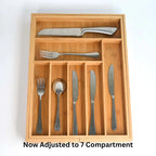 Expandable Bamboo Drawer Organizer – Versatile Compartment Storage🌿🗂️