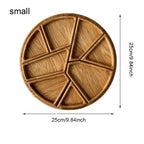 Wooden Serving Tray – 8-Compartment Puzzle Design