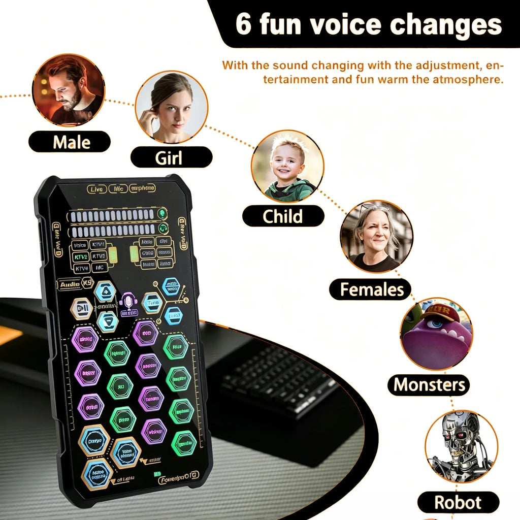 🎤Live Sound Card – Portable Voice Changer