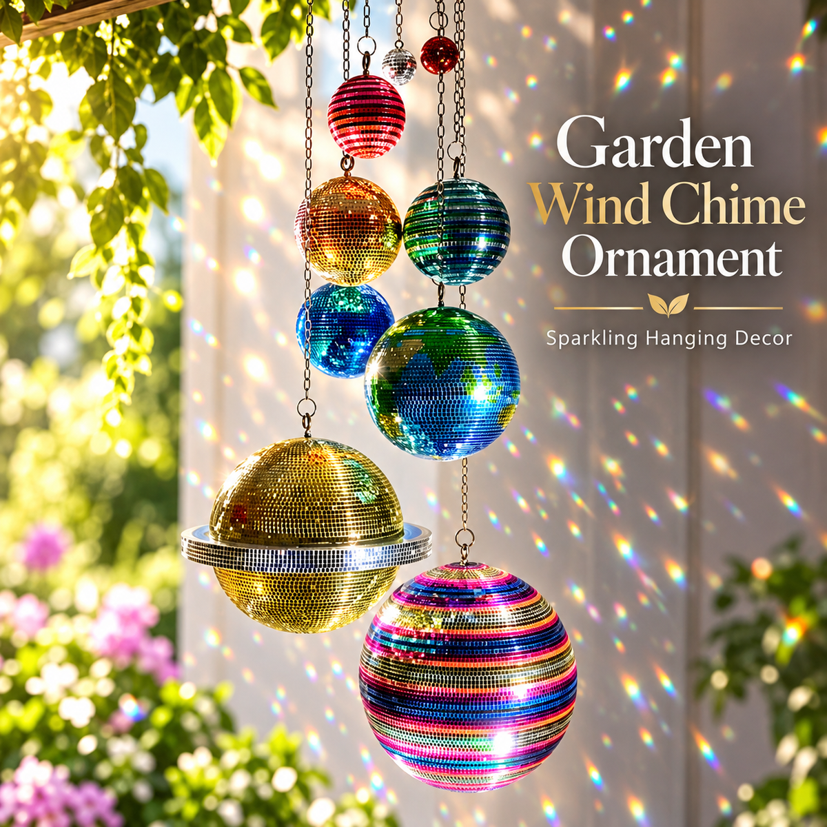 Rainbow Disco Planetarium Hanging Mobile