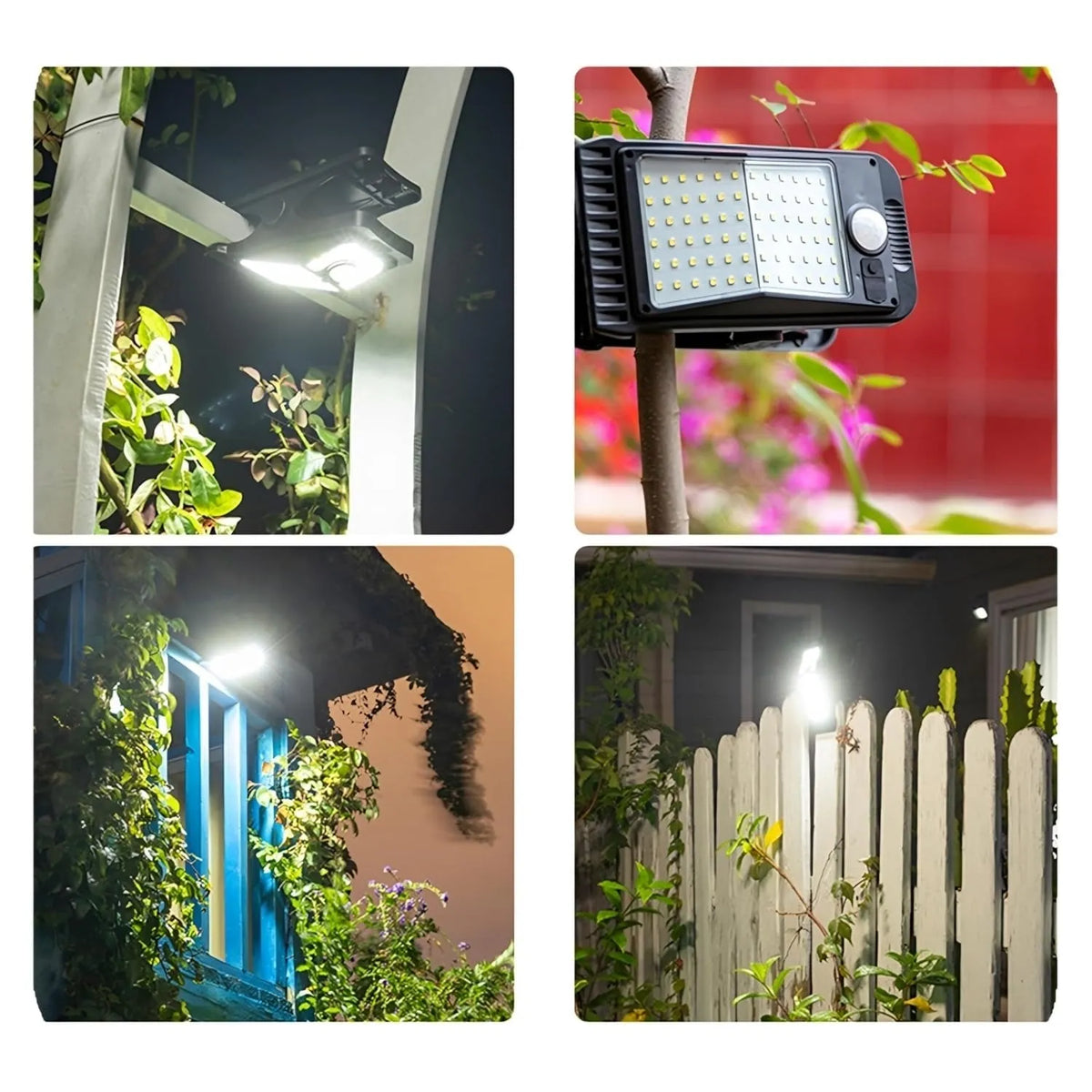 Solar-Powered Clip-On LED Security Light with Motion Sensor