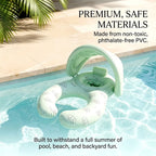 🌞 Infant Seat with Canopy | Inflatable Baby Pool Float with Soft Leg Support and Headrest