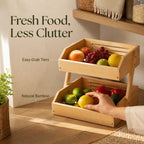 2-Tier Bamboo Countertop Organizer