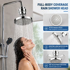 🚿 Premium 6" Rain Shower Filter Head Set