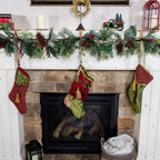 Adjustable Garland & Stocking Mantel Hanger Set