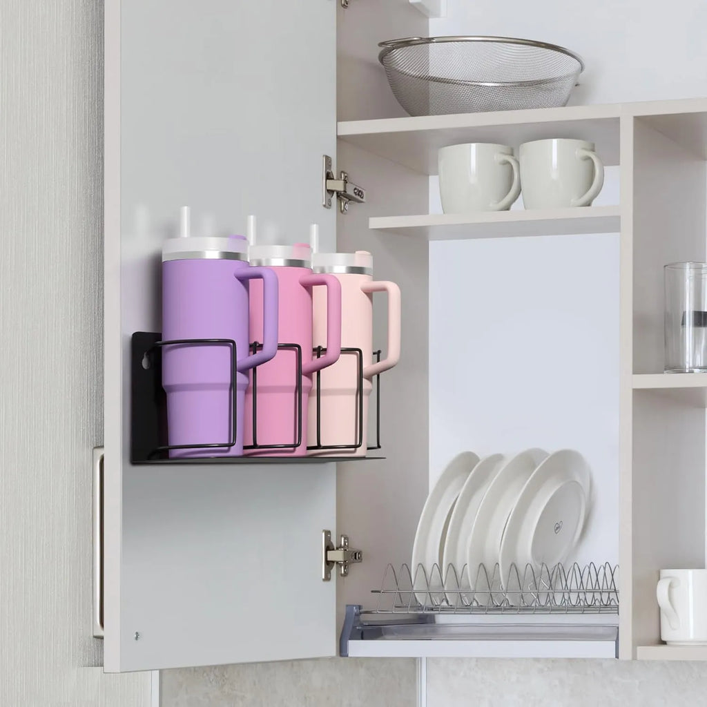 ✨Cup Organizer - Magnetic or Screw Mount Storage for Kitchen, Fridge, or Cabinet