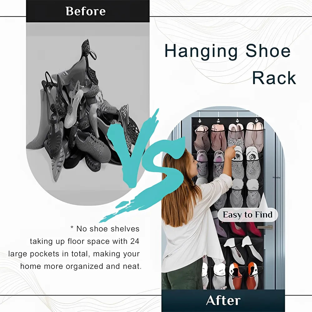 👟 2-Pack Over-the-Door Shoe Organizer