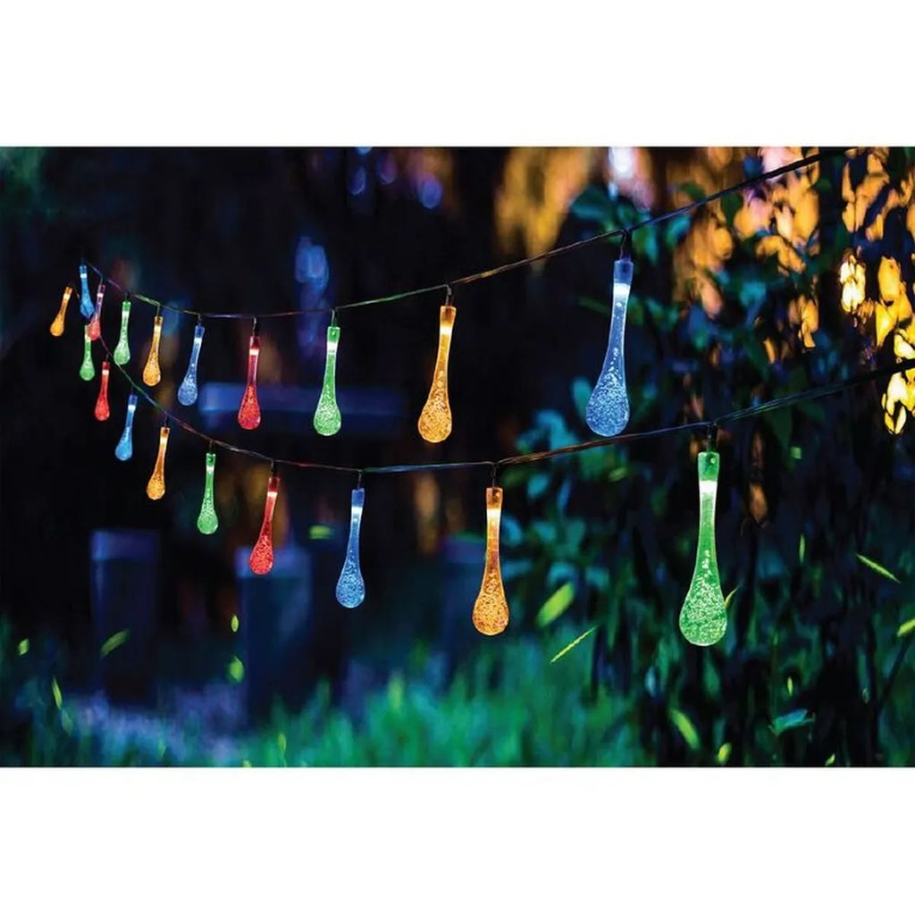 GlowDrop 8-Mode Solar Waterdrop String Lights
