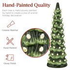 🕯️ Hand-Painted resin Pre-Lit Christmas Tree with LED Lights