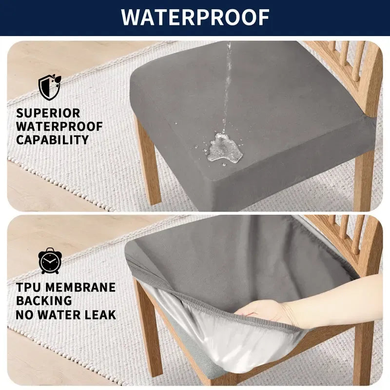 💧 Waterproof Stretch Dining Chair Seat Covers